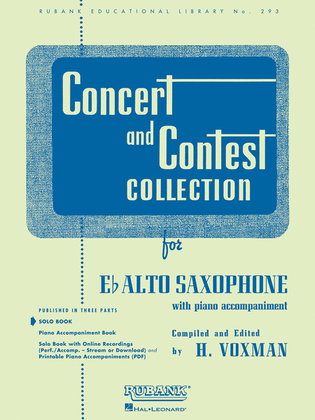 Book cover for Concert and Contest Collections - Alto Saxophone (Alto Saxophone solo part)