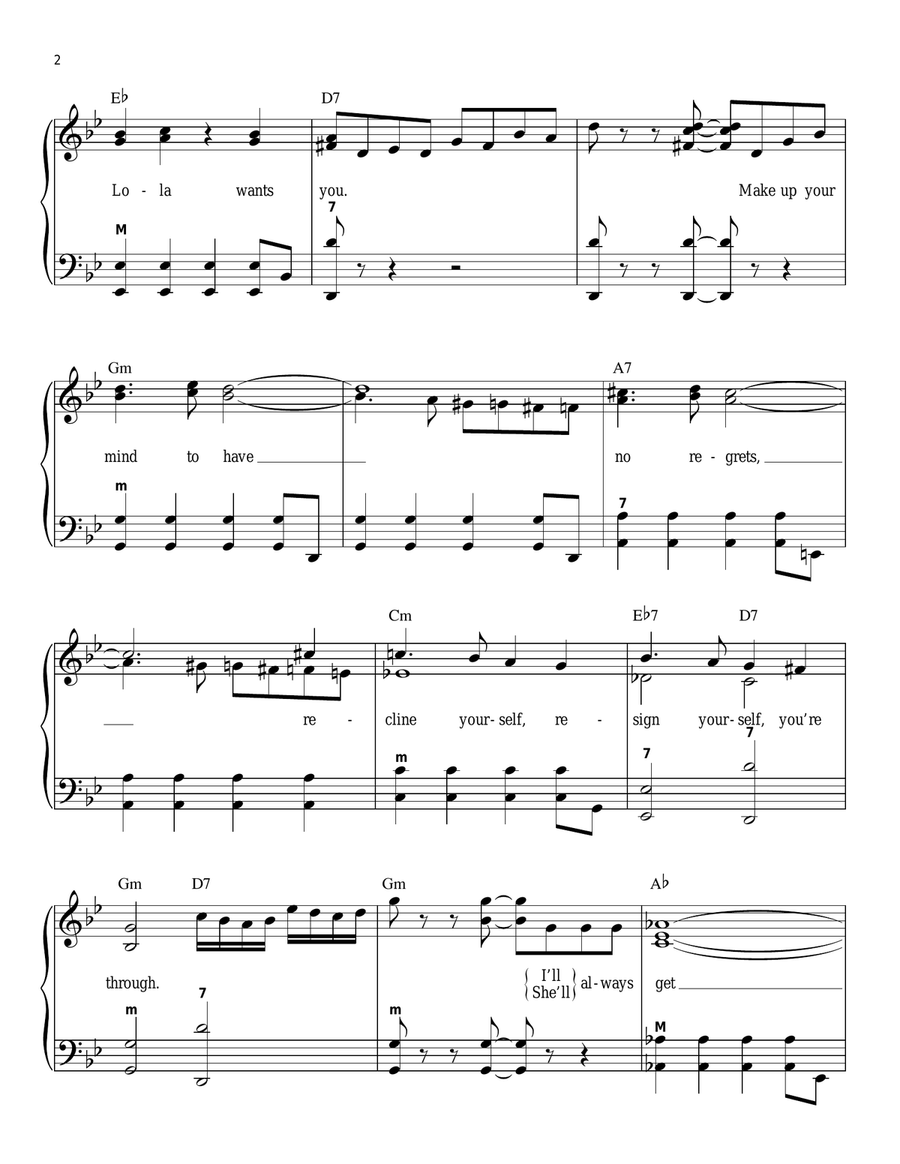 Whatever Lola Wants (Lola Gets) Accordion scores gallery preview page 2