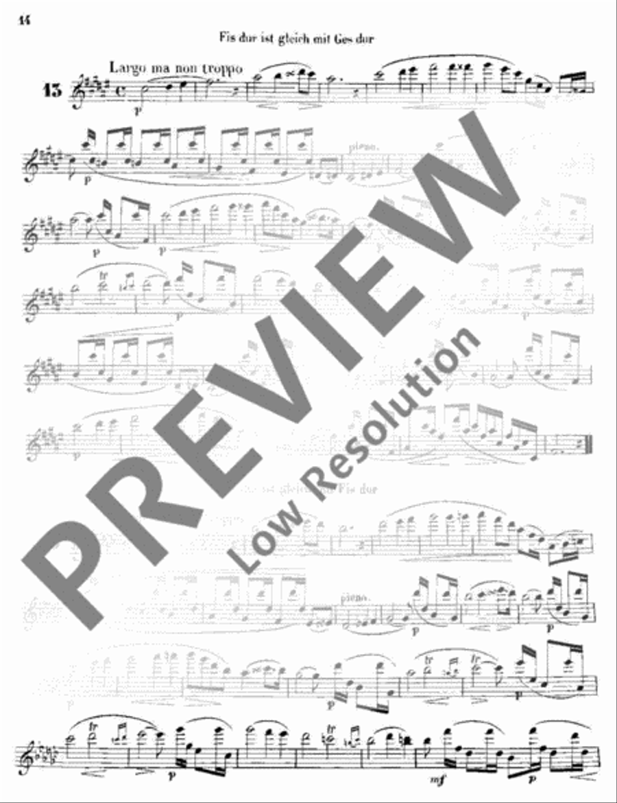 Melodic Exercises Flute scores gallery preview page 15
