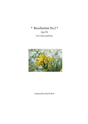 Recollection No.2 (For Violin and Piano)