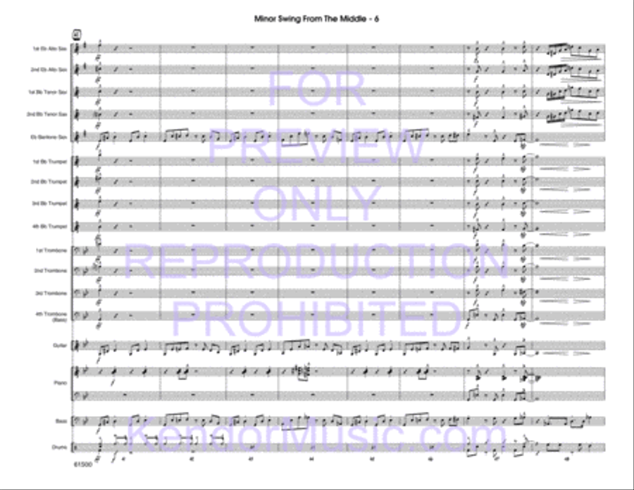 Minor Swing From The Middle Jazz Ensemble scores gallery preview page 7