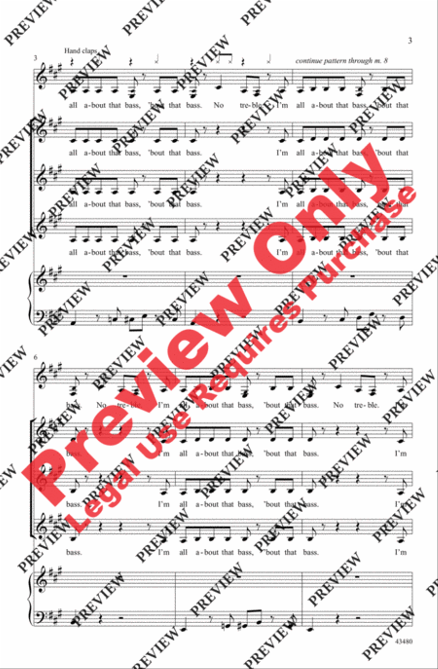 All About That Bass - SoundTrax CD (CD only) Choir scores gallery preview page 3
