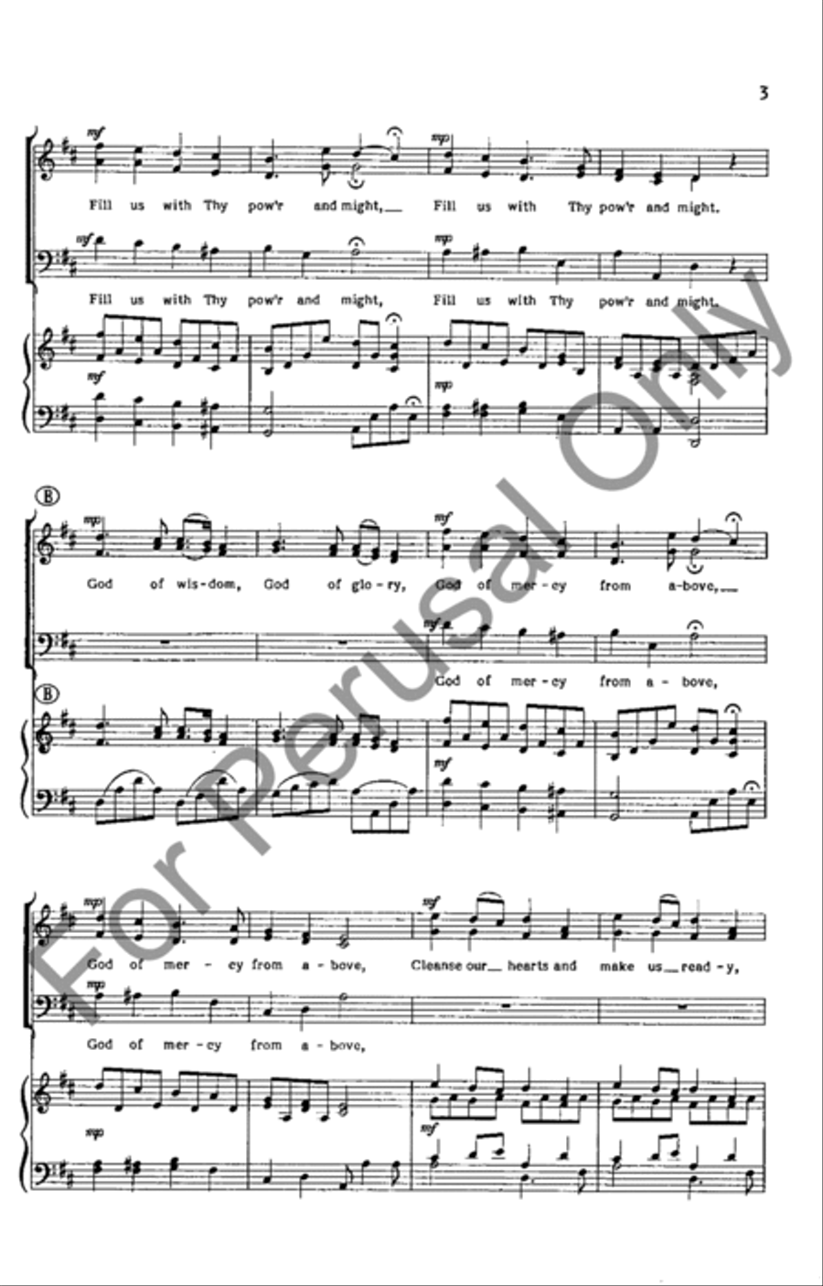 God Of Wisdom, God Of Glory 3-Part scores gallery preview page 3