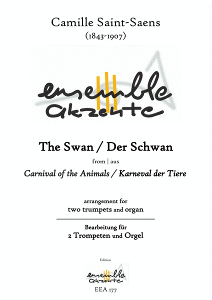 The Swan / Der Schwan from "Carnival of the Animals" - arrangement for two trumpets and organ image number null
