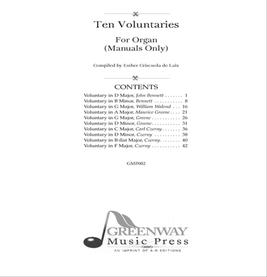 Ten Voluntaries for Organ (Manuals Only) Organ scores gallery preview page 2