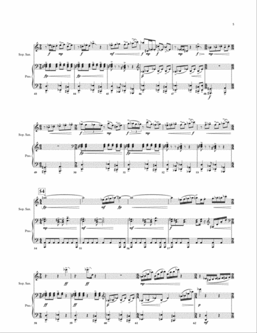 Conversations in Hell for Soprano Saxophone and Piano Soprano Saxophone scores gallery preview page 5