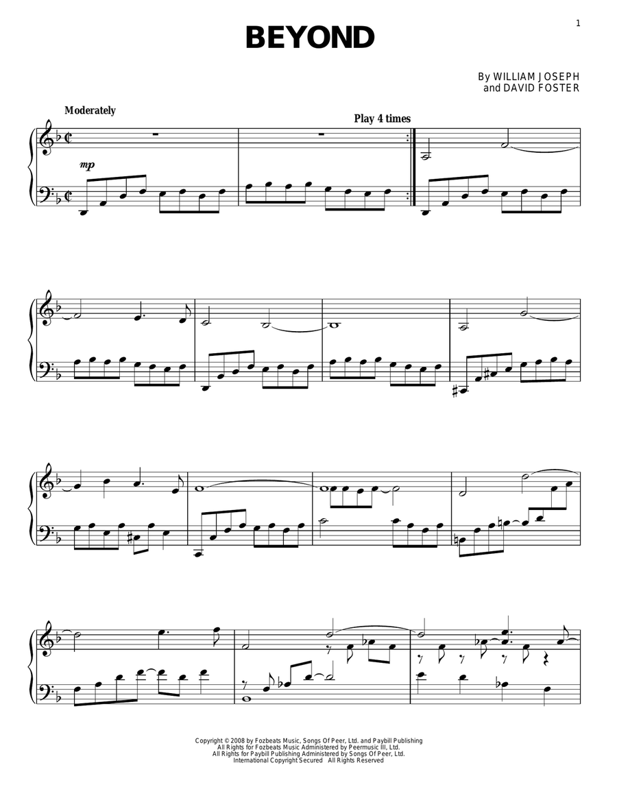 Beyond Piano Solo scores gallery preview page 1