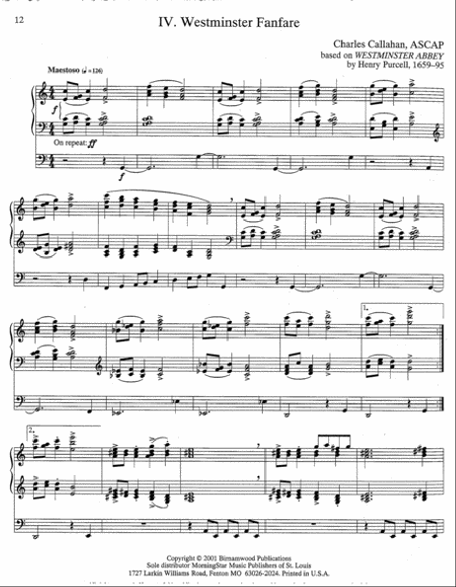 Wedding Suite Organ scores gallery preview page 4