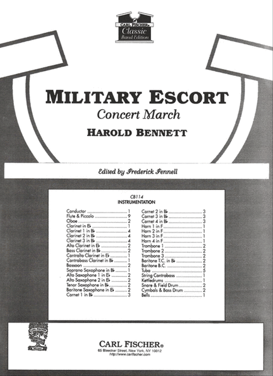 Military Escort Military Escort Concert Band scores gallery preview page 1