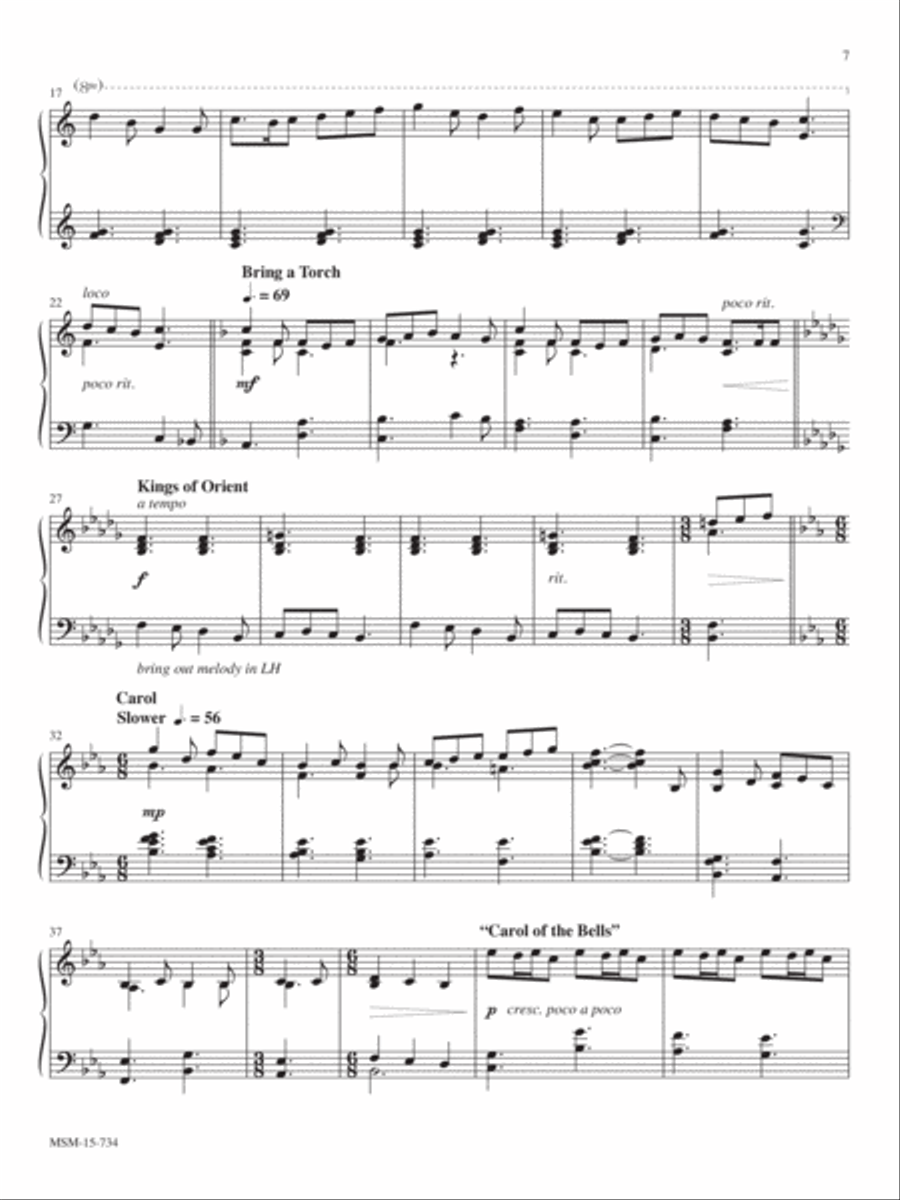 Christmas in Six Piano Solo scores gallery preview page 2