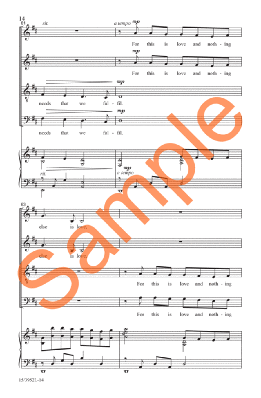 A Prayer in Spring A Prayer in Spring 4-Part scores gallery preview page 13