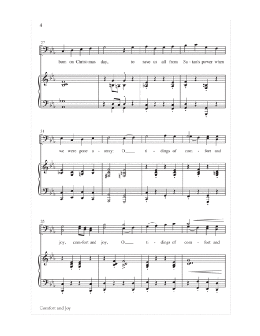 Comfort and Joy 4-Part scores gallery preview page 5
