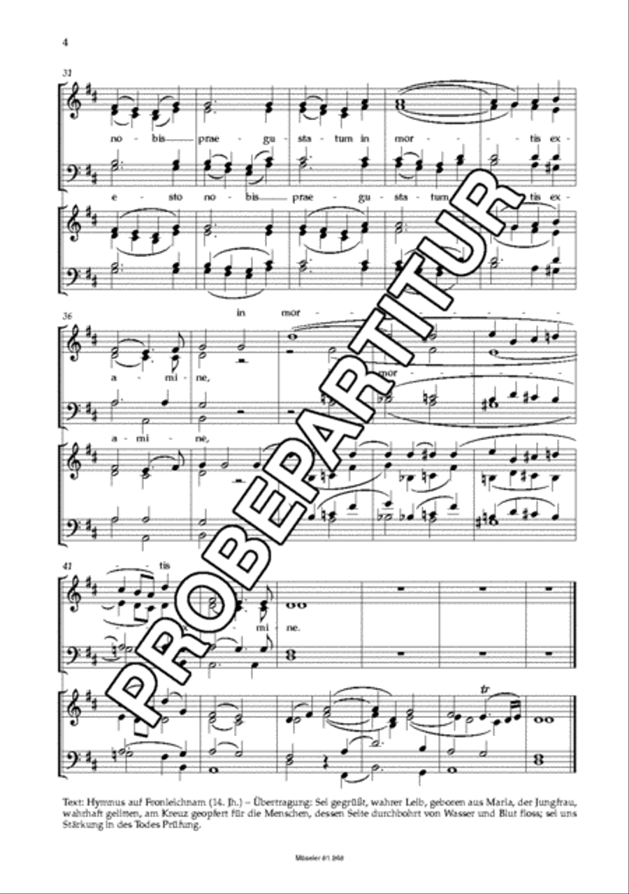 Ave verum corpus KV 618 4-Part scores gallery preview page 5