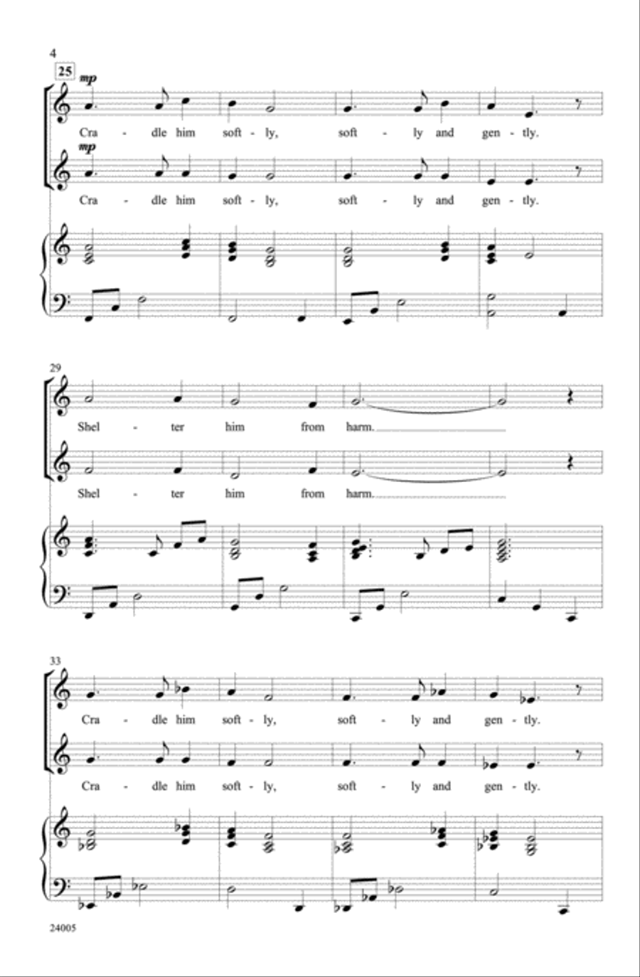 Christmas Lullaby 2-Part scores gallery preview page 3