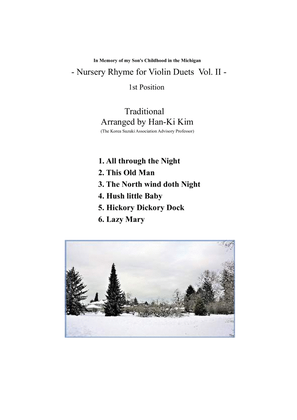 Book cover for Nursery Rhyme for Violin Duet Vol. II
