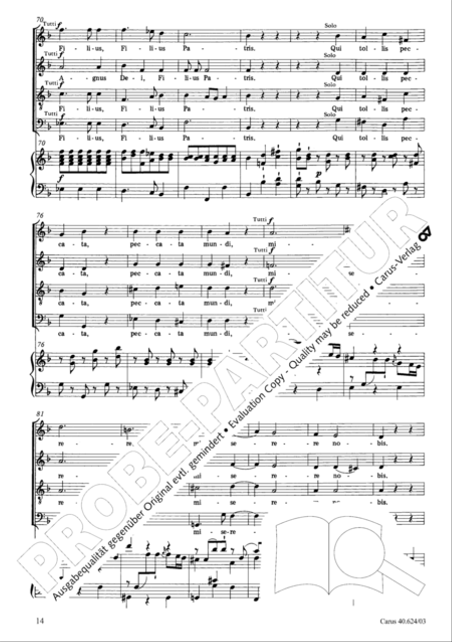 Missa brevis in F major Missa brevis in F major 4-Part scores gallery preview page 15