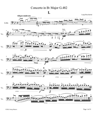 Cello Concerto, No. 9 in B-flat Major, G. 482 (Boccherini)