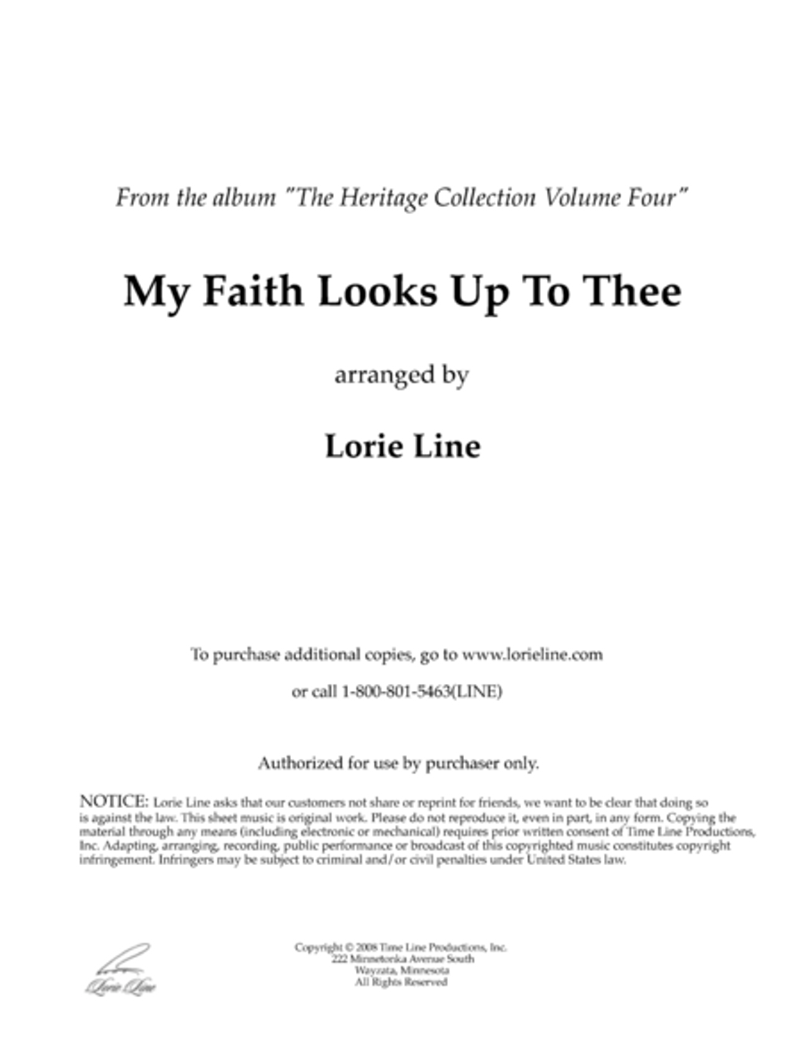 My Faith Looks Up To Thee Piano Solo scores gallery preview page 1