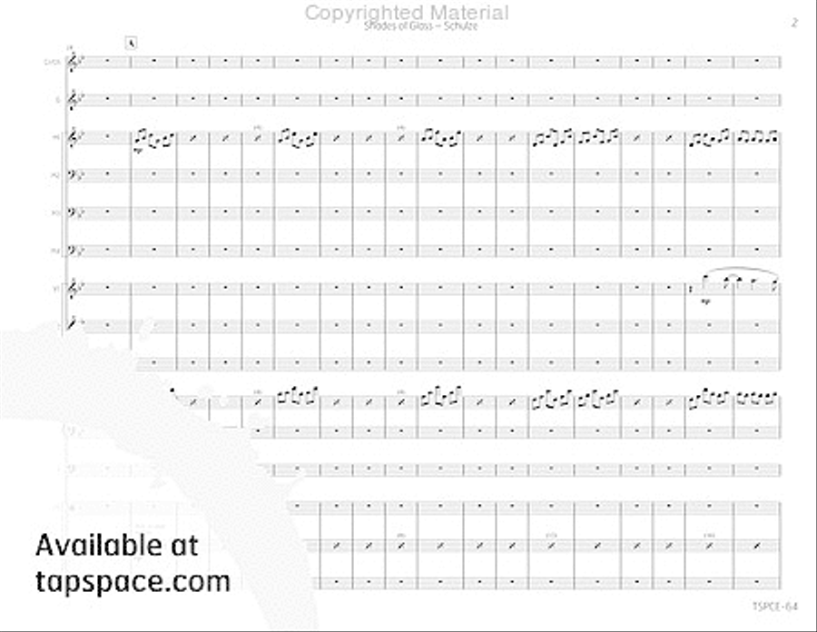 Shades of Glass Percussion Ensemble scores gallery preview page 6