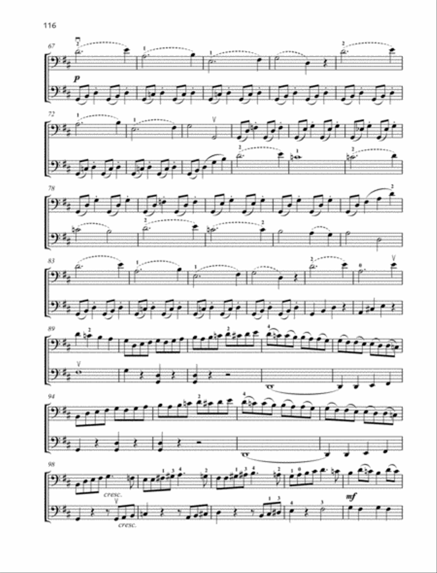 Duo B minor Cello scores gallery preview page 4