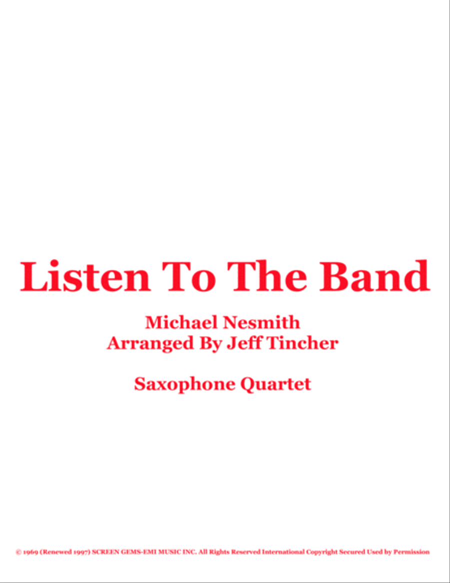 Listen To The Band Listen To The Band Woodwind Quartet scores gallery preview page 1