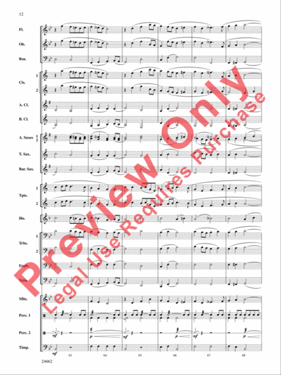 Timber City Trilogy Timber City Trilogy Concert Band scores gallery preview page 13