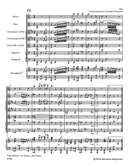Six Menuets for Winds D 2D by Franz Schubert Bassoon - Sheet Music