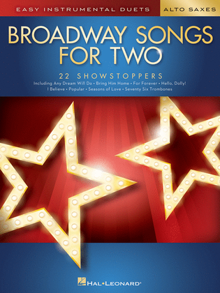 Book cover for Broadway Songs for Two Alto Saxophones