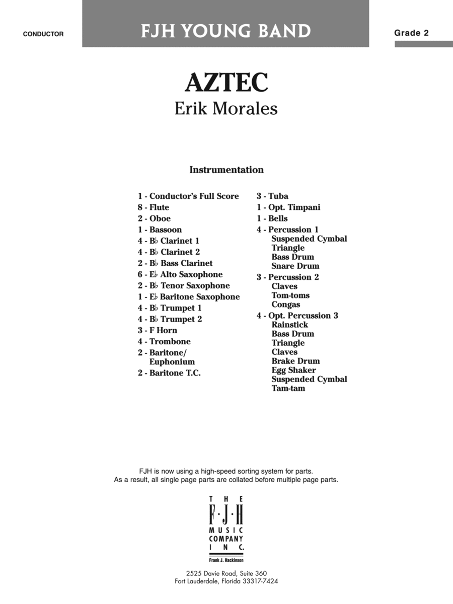 Aztec: Score Concert Band scores gallery preview page 1