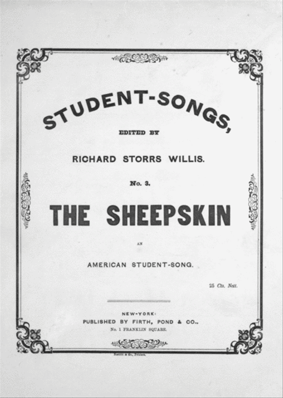 The Sheepskin. An American Student-Song Voice scores gallery preview page 1