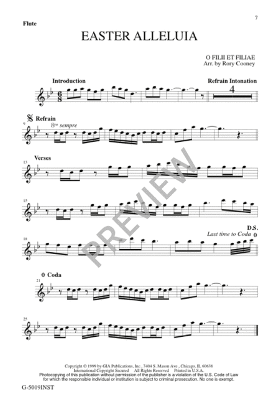 Easter Alleluia 4-Part scores gallery preview page 7