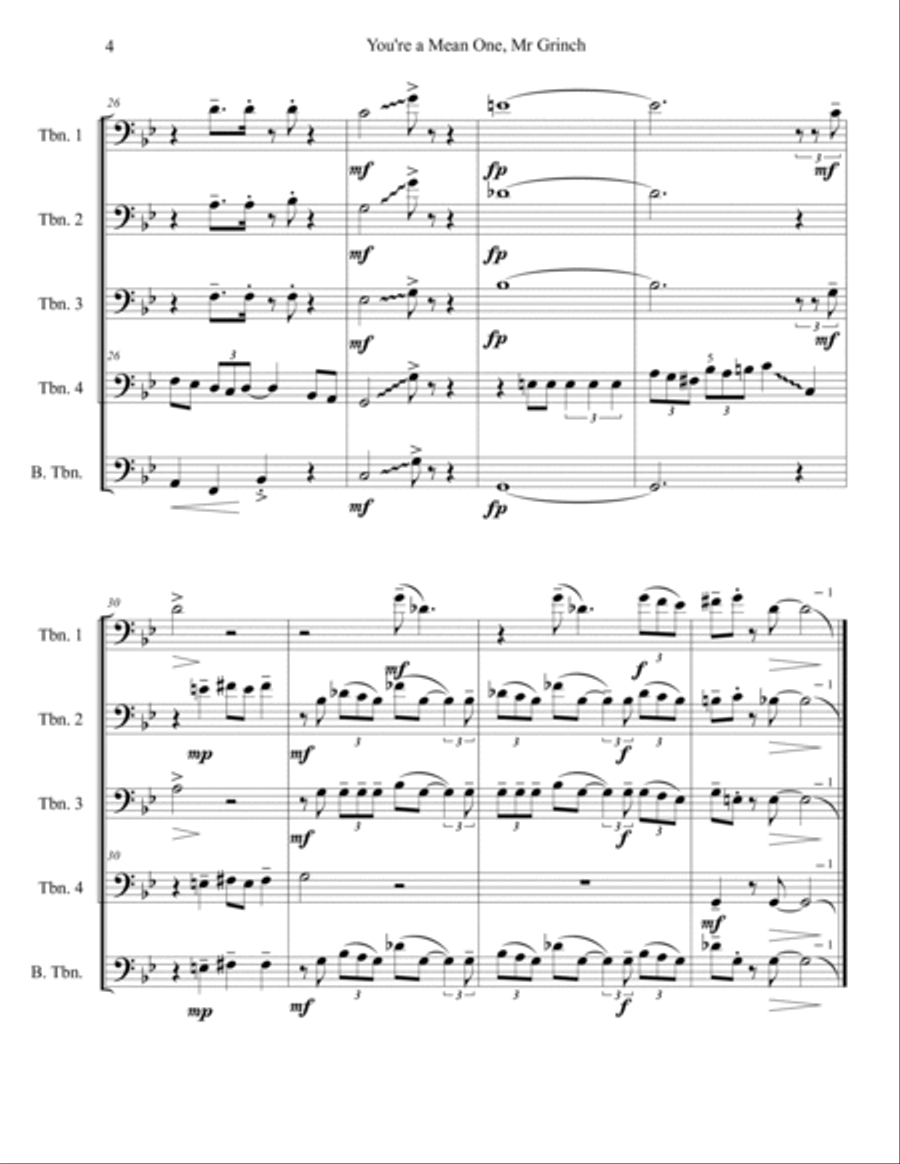 You're A Mean One, Mr. Grinch Small Ensemble scores gallery preview page 6
