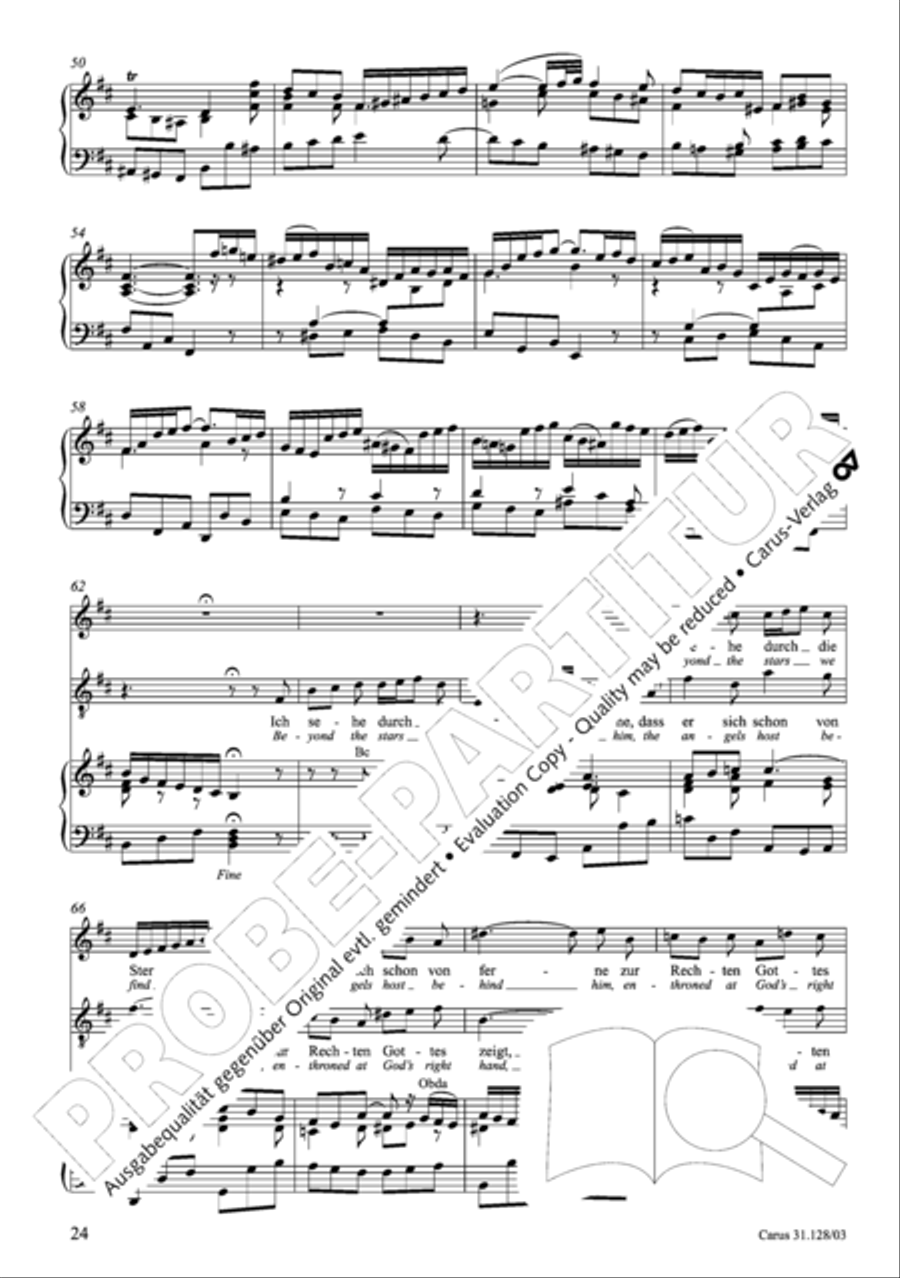 On Jesus Christ's ascent on high (Auf Christi Himmelfahrt allein) ATB scores gallery preview page 25