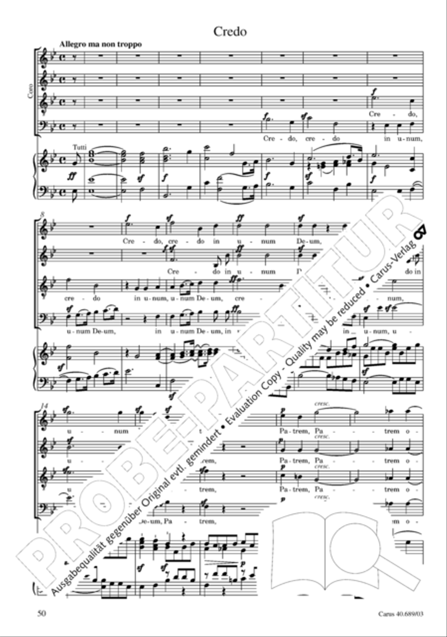Missa solemnis Missa solemnis 4-Part scores gallery preview page 51