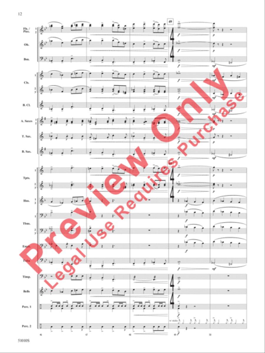 Sentinel Concert Band scores gallery preview page 13