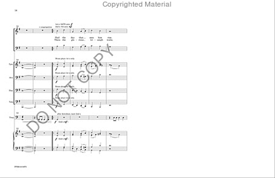 Hail the Day That Sees Him Rise - Full Score 4-Part scores gallery preview page 17