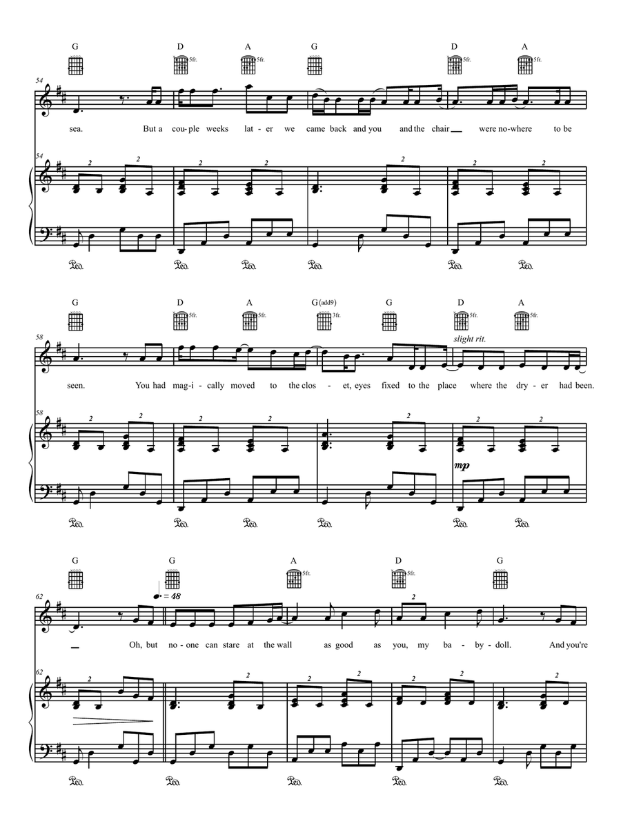 The Point Of It All Piano, Vocal, Guitar scores gallery preview page 5