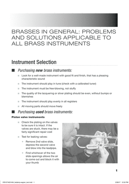 Brass Instruments: Purchasing, Maintenance, Troubleshooting, and More
