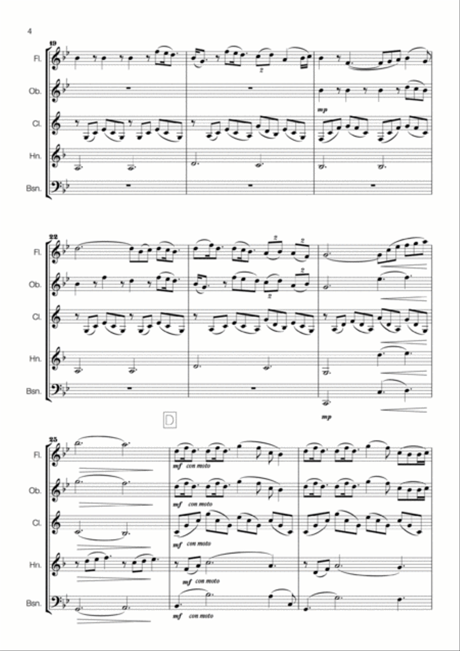 A Thousand Years (Part 2) Woodwind Quintet scores gallery preview page 4