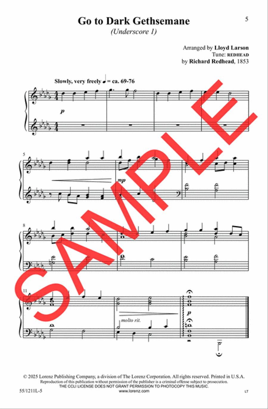 Not My Will, But Yours 4-Part scores gallery preview page 5