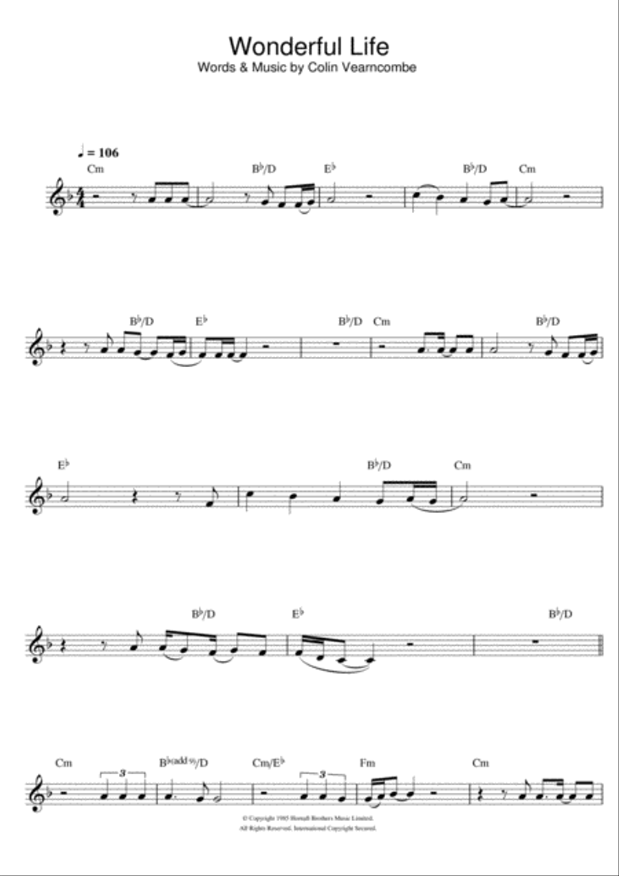 Wonderful Life Wonderful Life Clarinet Solo scores gallery preview page 1