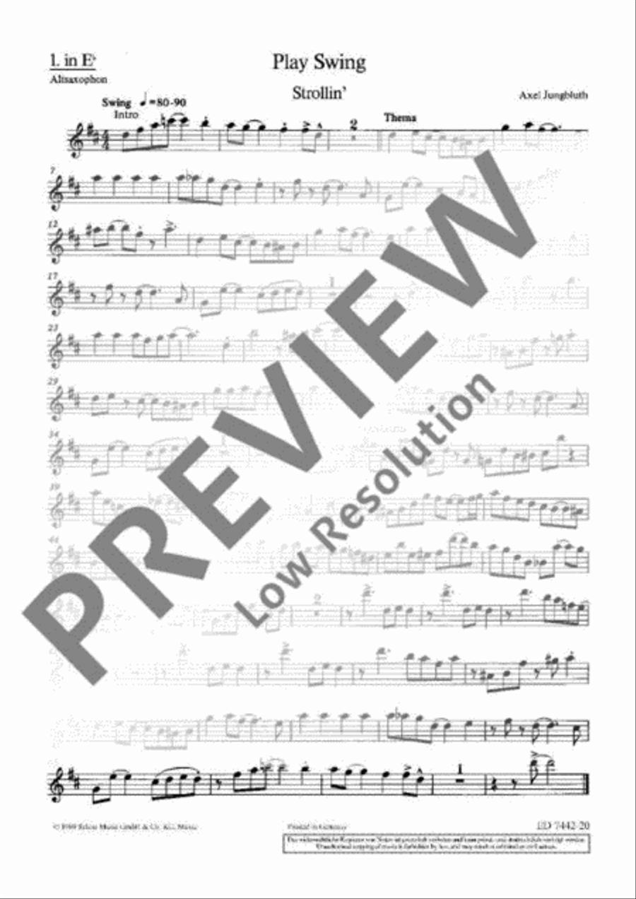Play Swing for instrumental groups Guitar Ensemble scores gallery preview page 11