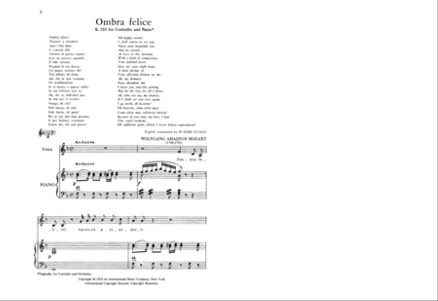 Ombra Felice (I. & E.), K. 255 Alto Voice scores gallery preview page 2