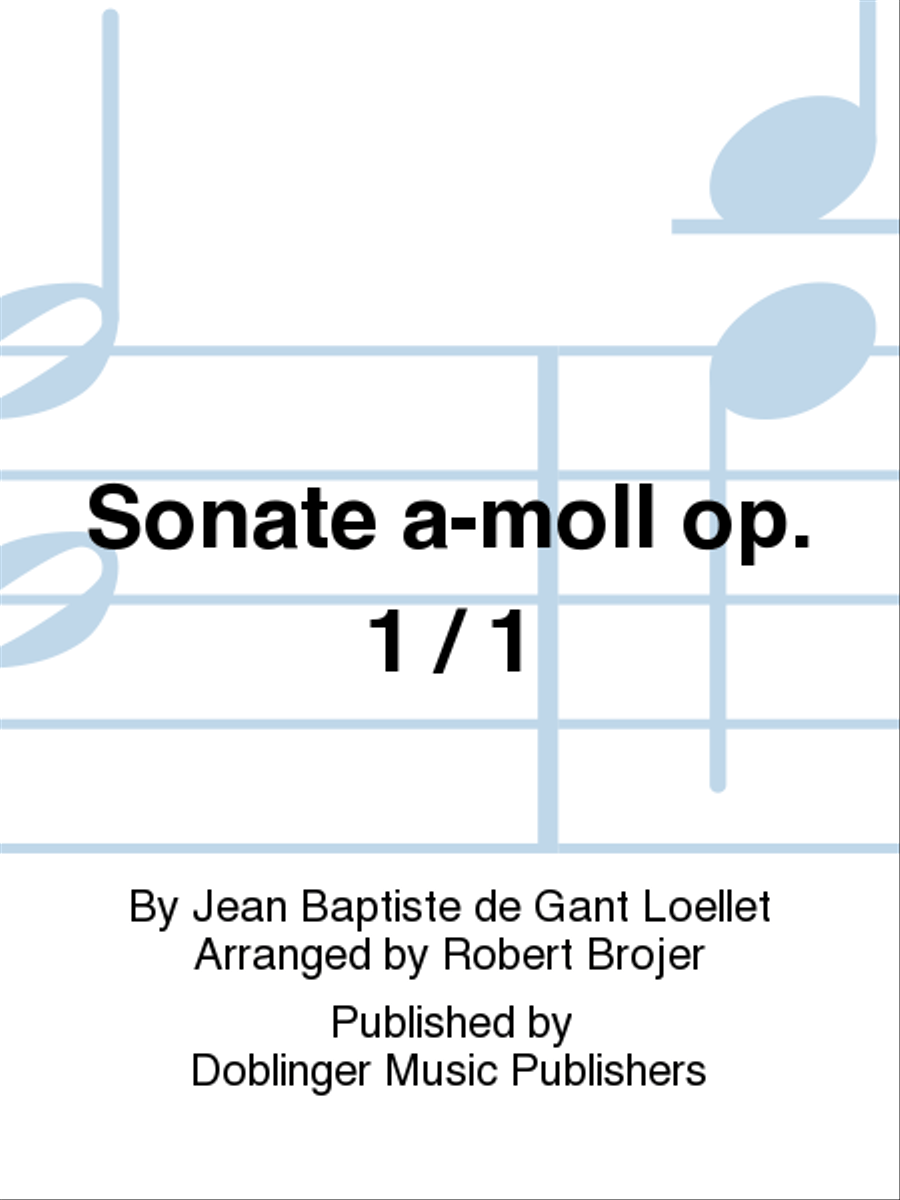 Sonate a-moll op. 1 / 1 Oboe scores gallery preview page 1