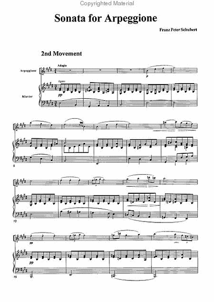 Sonata for Arpeggione 2nd and 3rd Movement