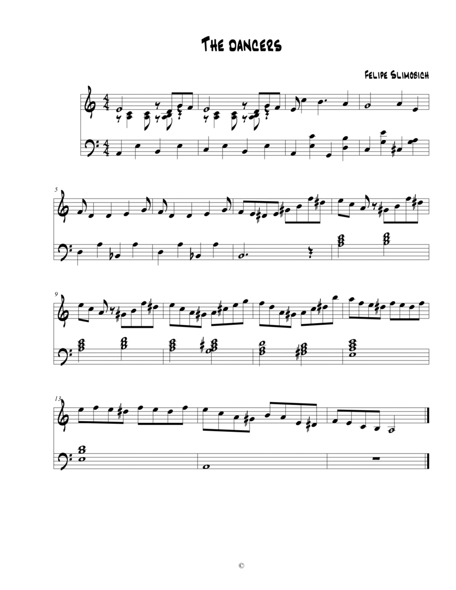 The dancers Piano Solo scores gallery preview page 1