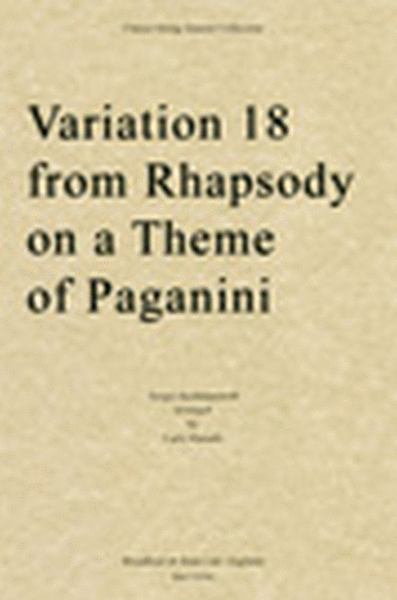 Variation 18 from Rhapsody
