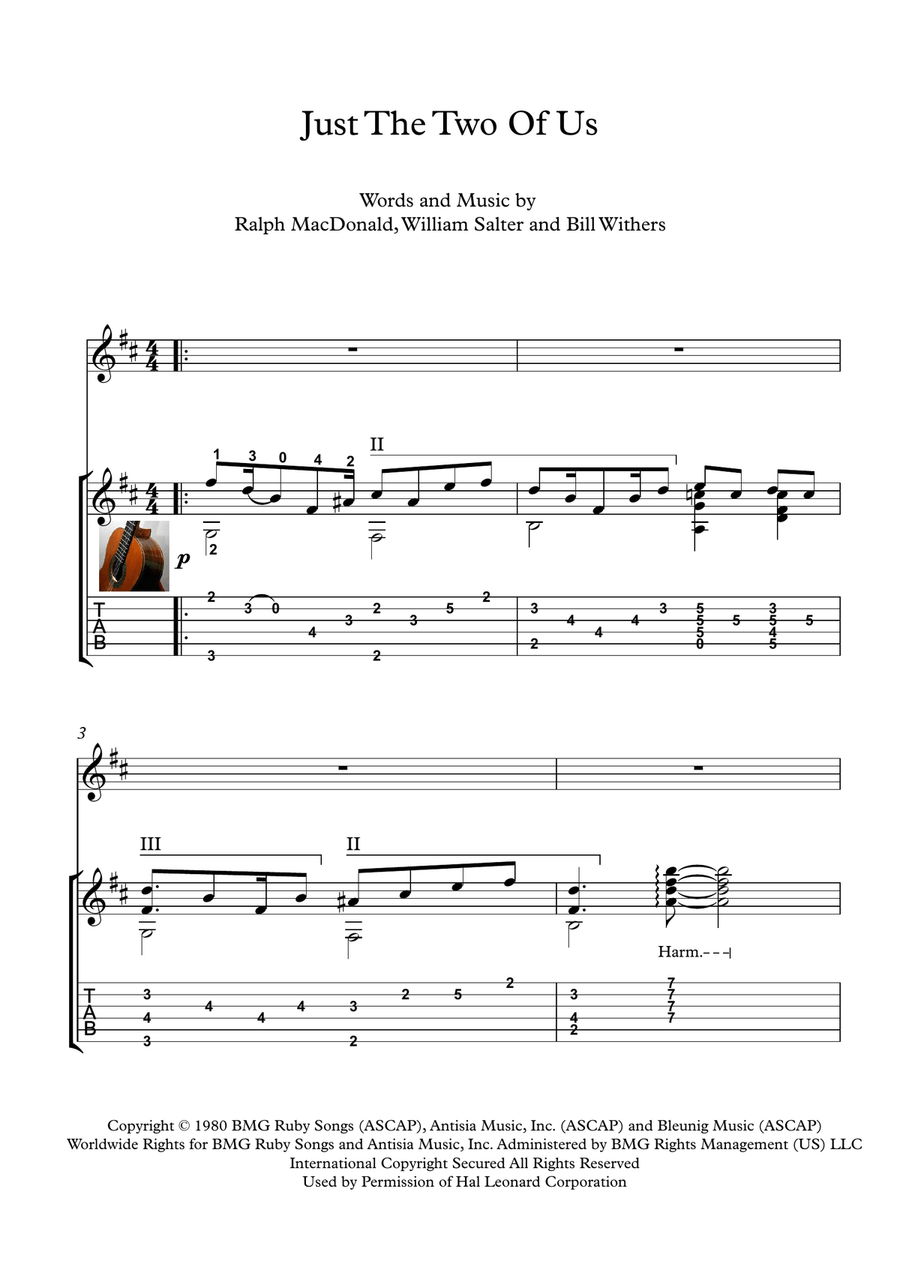 Just The Two Of Us Acoustic Guitar scores gallery preview page 1