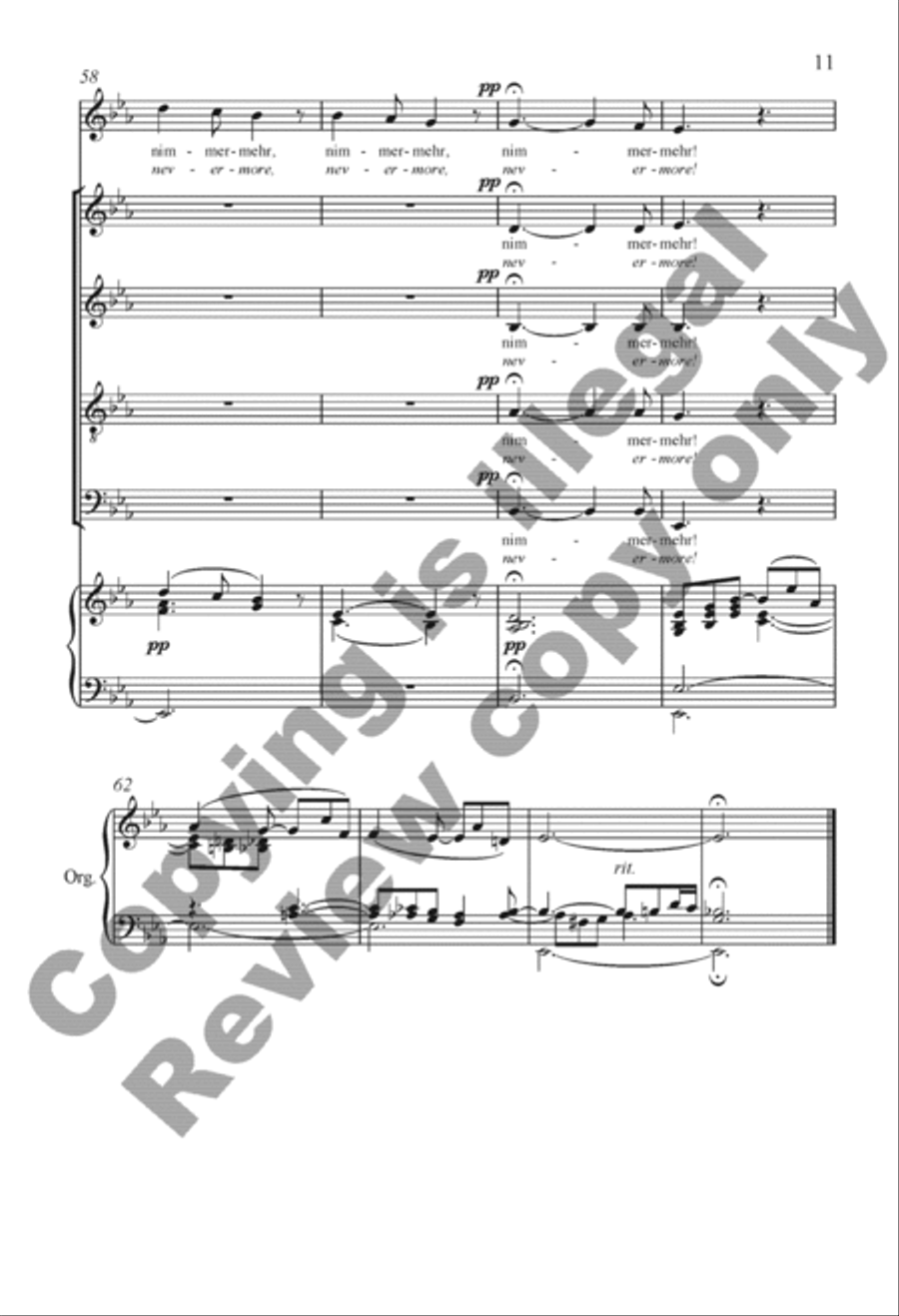 Drei Geistliche Lieder (Three Sacred Songs) 4-Part scores gallery preview page 30