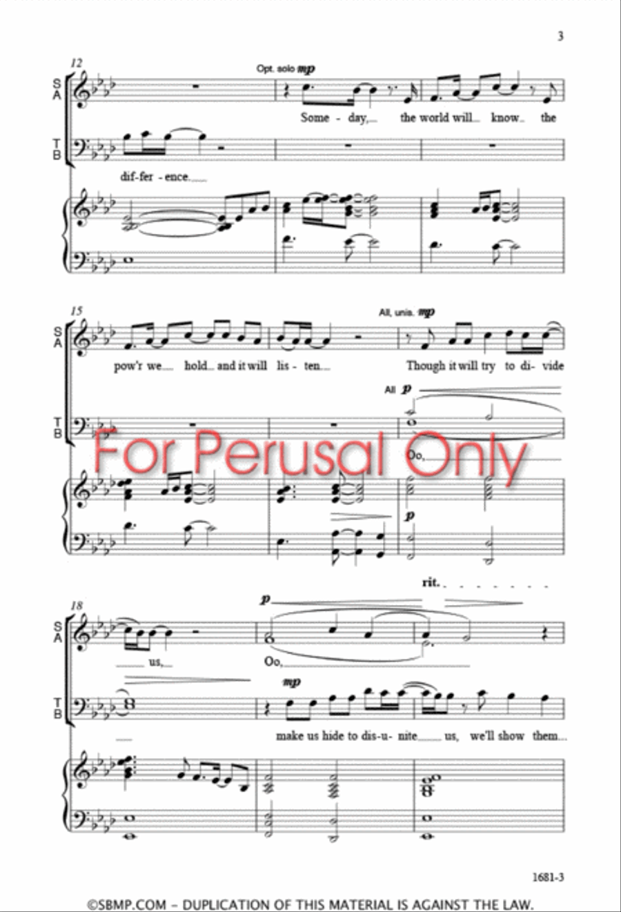 The World Will See - SATB 4-Part scores gallery preview page 3
